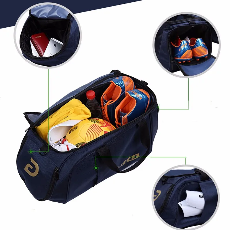 Etto 2018 Men Sports Bags Waterproof Nylon Large Gym Bag Outdoor Fitness Bag Women Independent Shoes Storage Training Bag HAB001