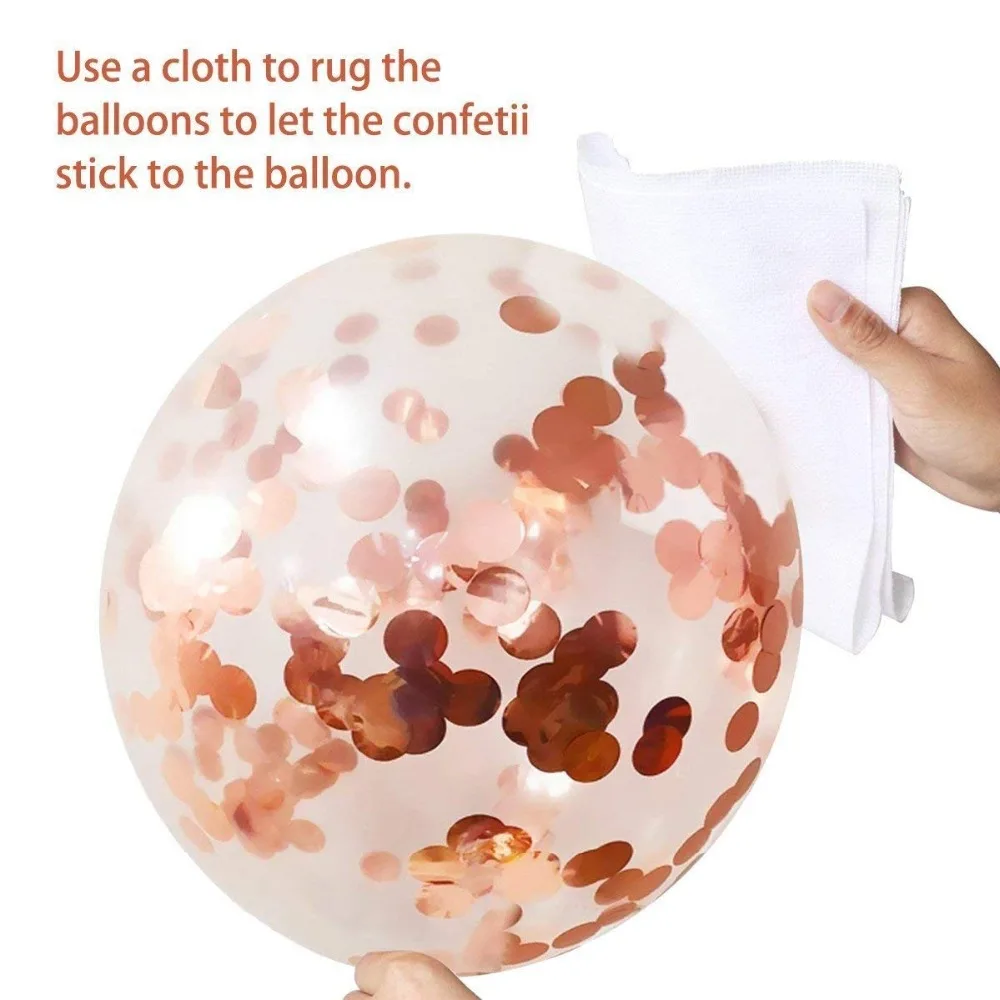 12 дюймов розовое золото/серебро/синий конфетти латексные шары для свадьбы День