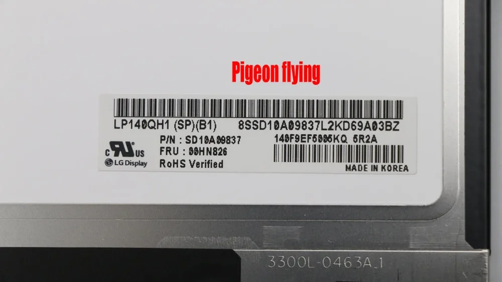 Для lenovo Thinkpad X1carbon 3rd gen(20BS 20BT) ЖК-экран 1" 40pin WQHD 2560*1440 ips Matt FRU 00HN826 S/N: LP140QH1(SP)(B1