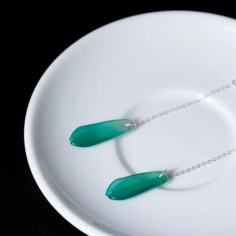 INALIS новинка Простой Уникальный дизайн длинная цепочка ушной крючок S925