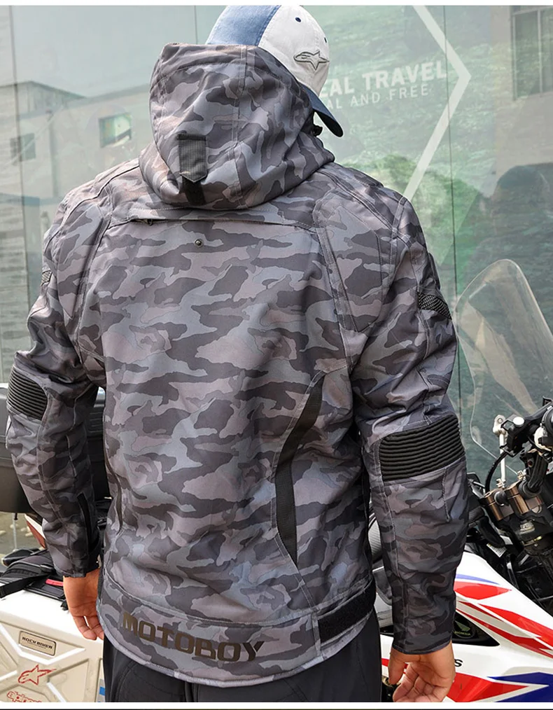 MOTOBOY зимняя мотоциклетная Джерси модная индивидуальная камуфляжная куртка водонепроницаемая теплая небьющаяся мотоциклетная одежда мужская