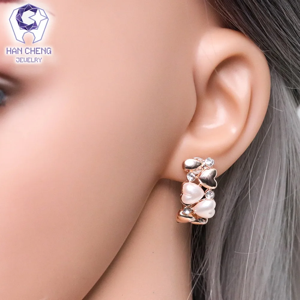 HanCheng новые модные винтажные металлические стразы жемчужные антикварные