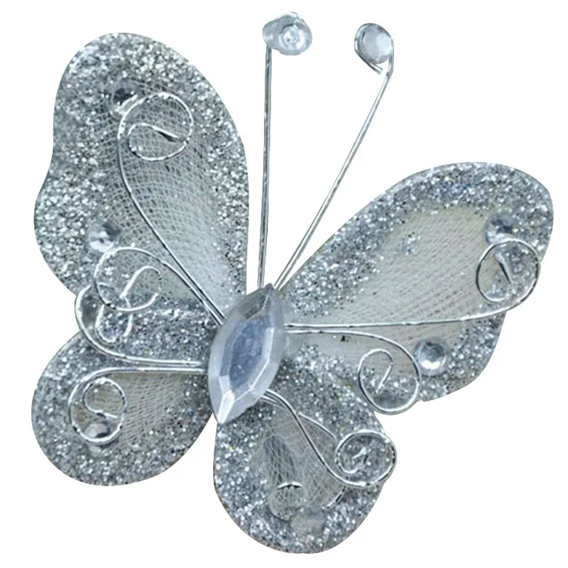 10 шт. Смешанные органзы провода горный хрусталь бабочка свадебные украшения для
