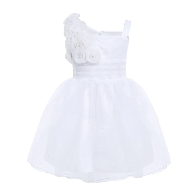 Платье для маленьких девочек до колена без рукавов с блестками фатиновой юбкой