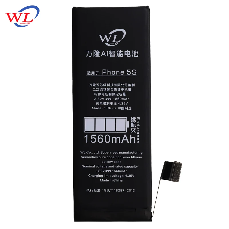 Новинка 2019 Заводской магазин Оригинальная батарея WL для телефона Apple iPhone 5S 5C