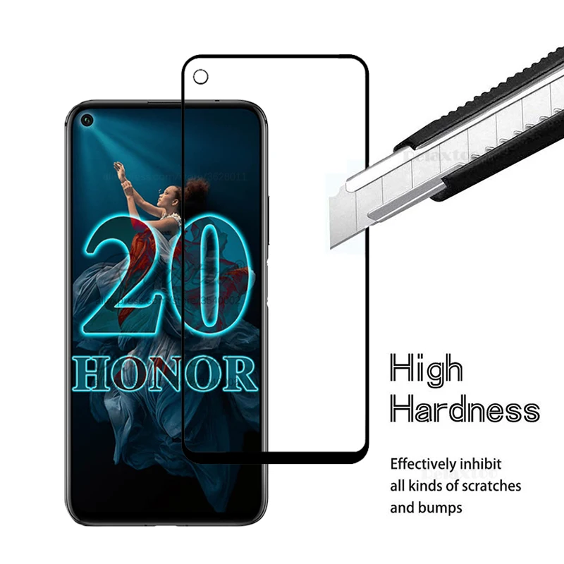 Закаленное стекло для Honor 20 Защитное экрана Huawei защита Pro с полным покрытием