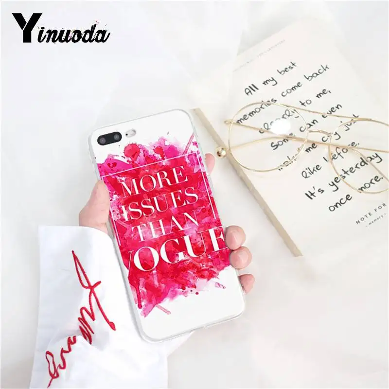 Yinuoda абсолютно больше проблем, чем Vogue DIY рисунок чехол для телефона для iPhone 8 7 6 6S Plus X XS MAX 5 5S SE XR 11 11pro 11promax