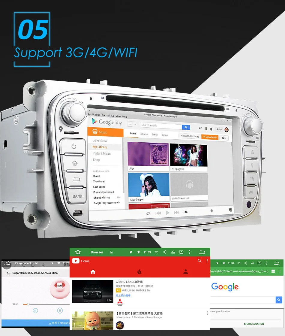 Eunavi 2 Din 7 ''Android 9,0 Щепка Octa 8 Core автомобильный DVD gps для Ford Focus Mondeo S Max Cmax Galaxy Радио стерео 4G Оперативная память 3g WI-FI