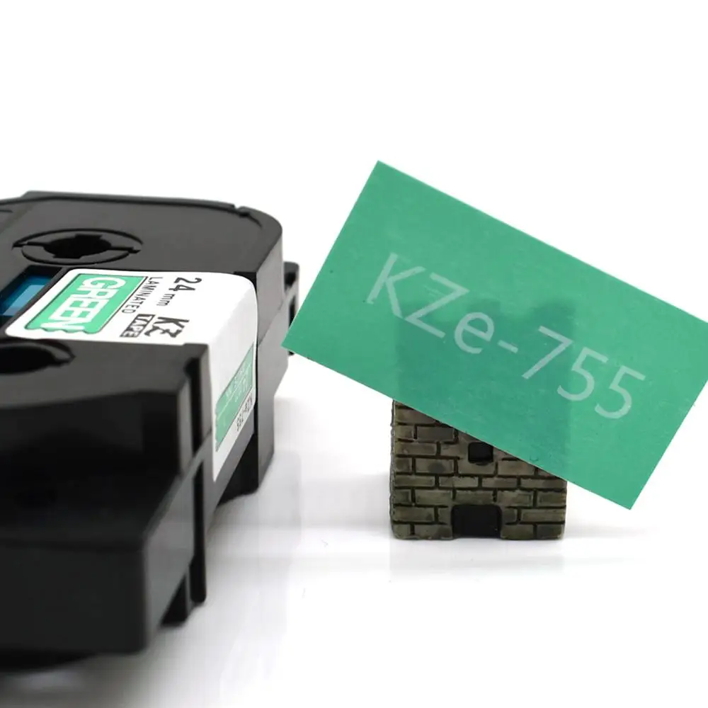 Cidy 1 шт. совместимая P-touch tze лента для маркировки tz755 tze755 755 tz белый на зеленый брата
