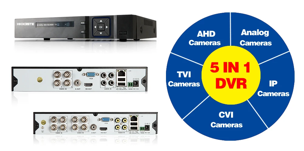 1080 P/960 P/720 P/960 H CCTV камера XMeye Hi3521A 4 8 каналов 1080p 5 в 1 Гибридный Wifi XVI TVi CVI NVR AHD DVR видеорегистратор