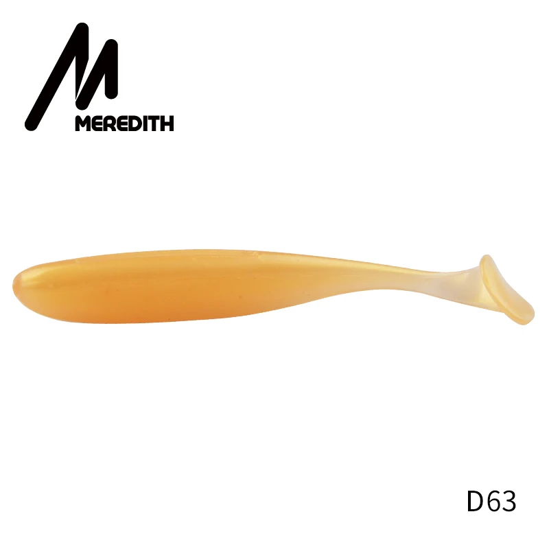 Meredith, 13 см, 11,5 г, 4 шт., рыболовные приманки, наживки, легко Скручивающиеся плавающие приманки, мягкая силиконовая приманка, двойной цвет, искусственный карп, Мягкая приманка - Цвет: D63