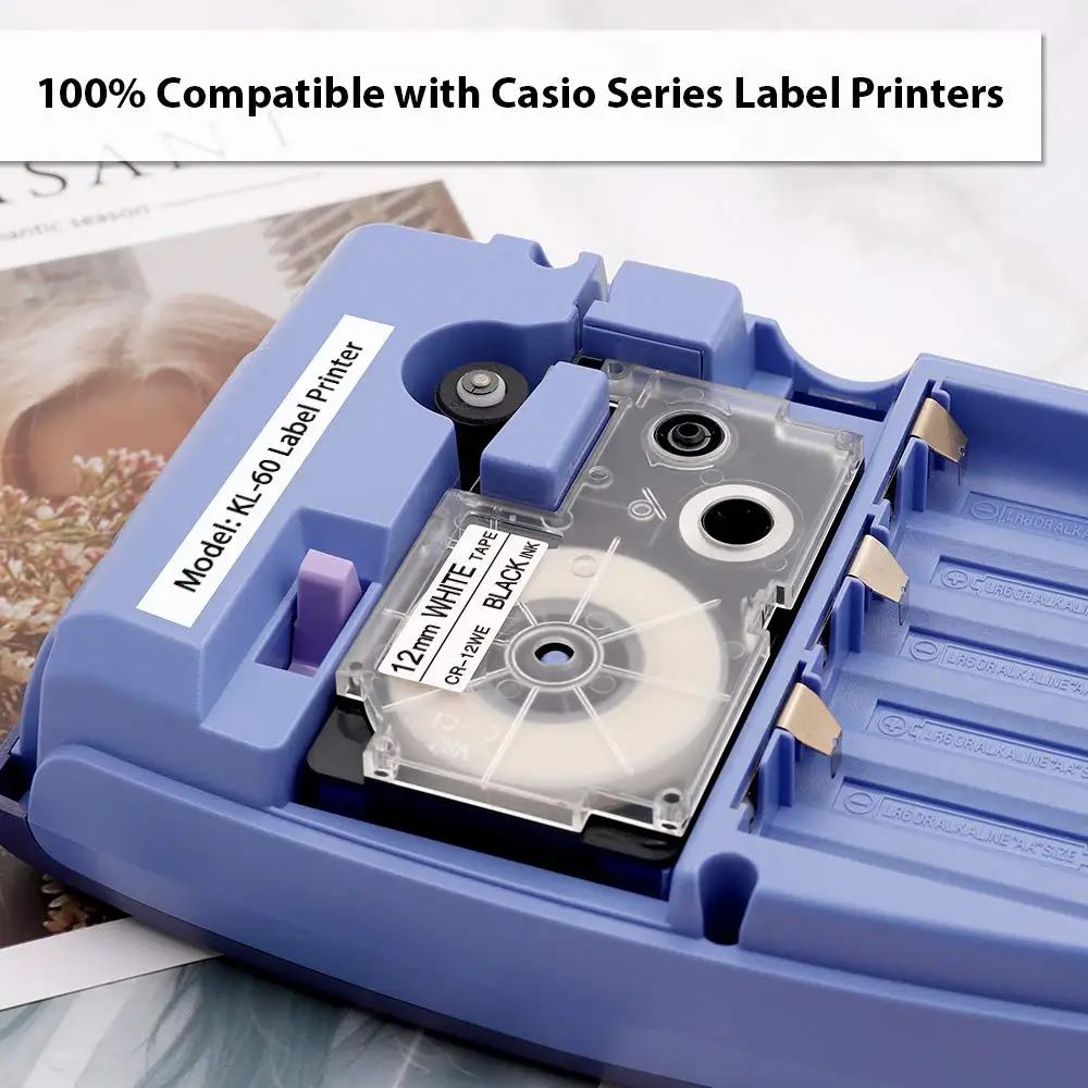 Этикетка принтер лента совместима с Casio XR 18X 18WE 18RD 18BU 18YW 18GN ламинированная