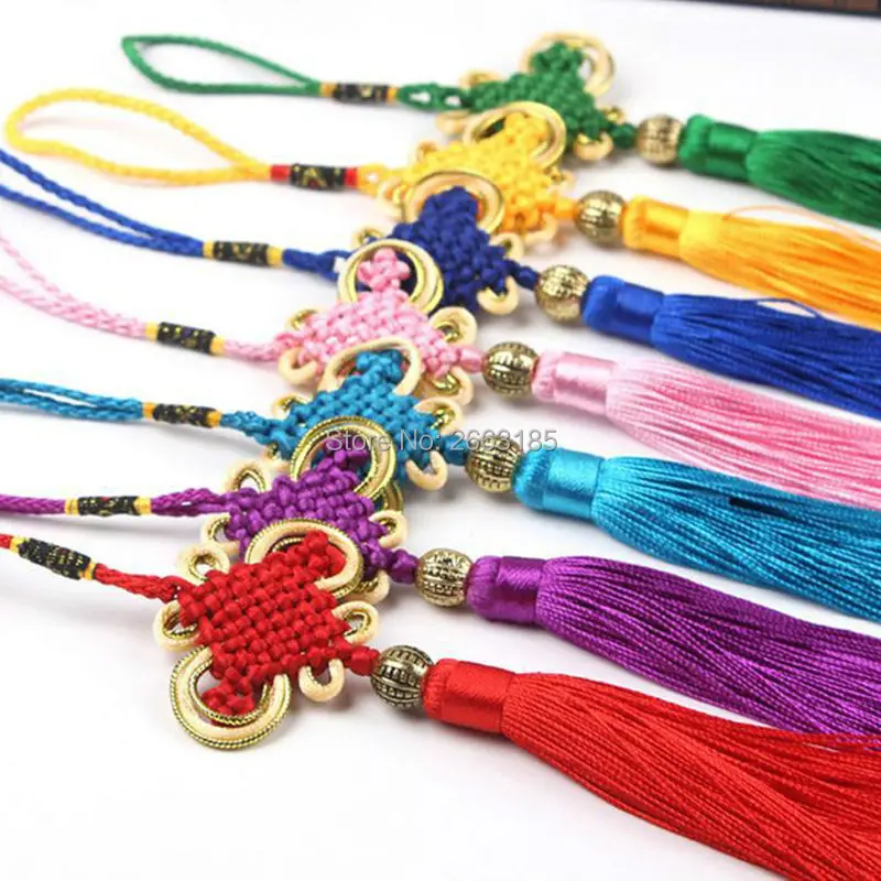 Бесплатная доставка Горячая фэн шуй удача китай узел цвет бусин Кулон талисман