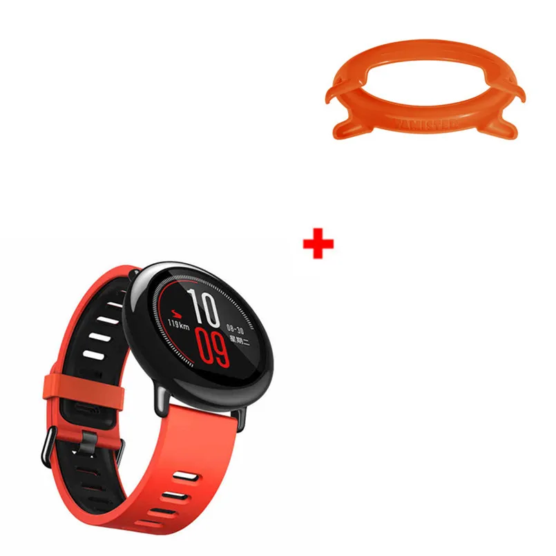 1 шт. спортивный силиконовый браслет+ 1 шт. рамка чехол для HUAMI AMAZFIT Смарт-часы замена полос ремешок 3B24