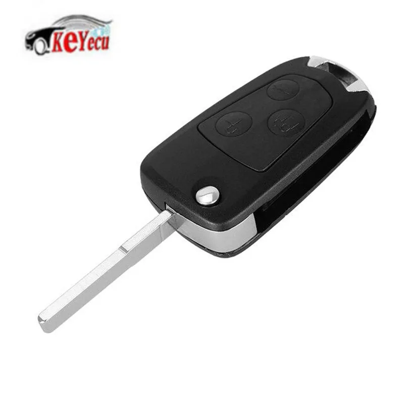 KEYECU Modified Flip Remote Key Shell 3Button Case Fob HU101 for Ford Focus Fusion Festiva Suit KA 2002 2003 2004 2005 2006 2007