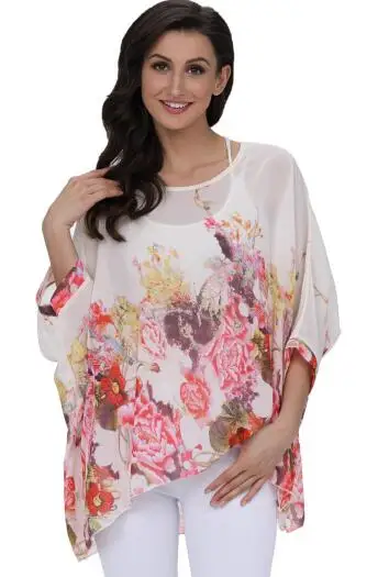 C24 Baharcelin 5XL 6XL, большие размеры, женская летняя повседневная Свободная шифоновая блузка с рукавами летучая мышь, рубашка, блузка, топы, одежда - Цвет: C24