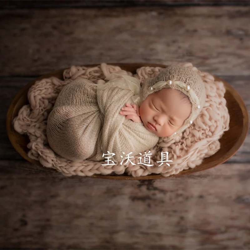 Вязаный ангорковый Перл hat фотоподставки для новорожденных ручной работы Knittde мохер Мягкий капот