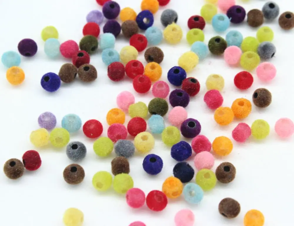 50 шт. разноцветные маленькие бархатные бусины 6 мм для ожерелья|velvet beads|beads 6mmbeads