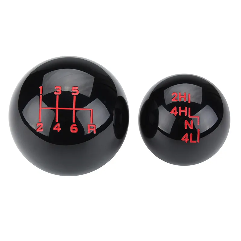 Gearknob n Transfer 6 скоростей, чехол, ручка переключения передач для JEEP YJ TJ JK, ручка переключения передач, рычаг переключения, ручка, головной убор, комплект,, черный, белый, синий, красный - Название цвета: Gearknob n Transfer