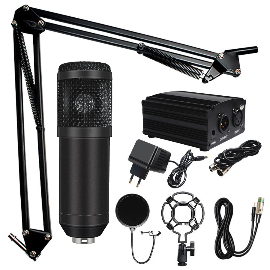 

Профессиональный микрофон BM 800, микрофон для караоке, конденсаторный микрофон для компьютера, студийная запись