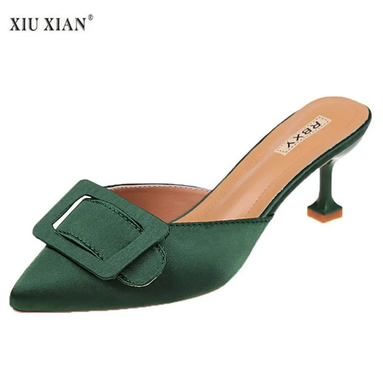 Женские шлепанцы из флока для улицы модные повседневные женские пикантные