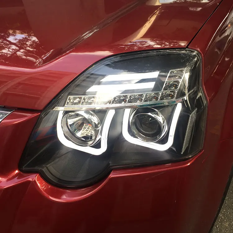 Автомобильный головной светильник s для Nissan X-trail светодиодный xtrail 12-13 головной светильник светодиодный DRL двойной луч объектив HID комплект ксеноновый налобный фонарь передний светильник