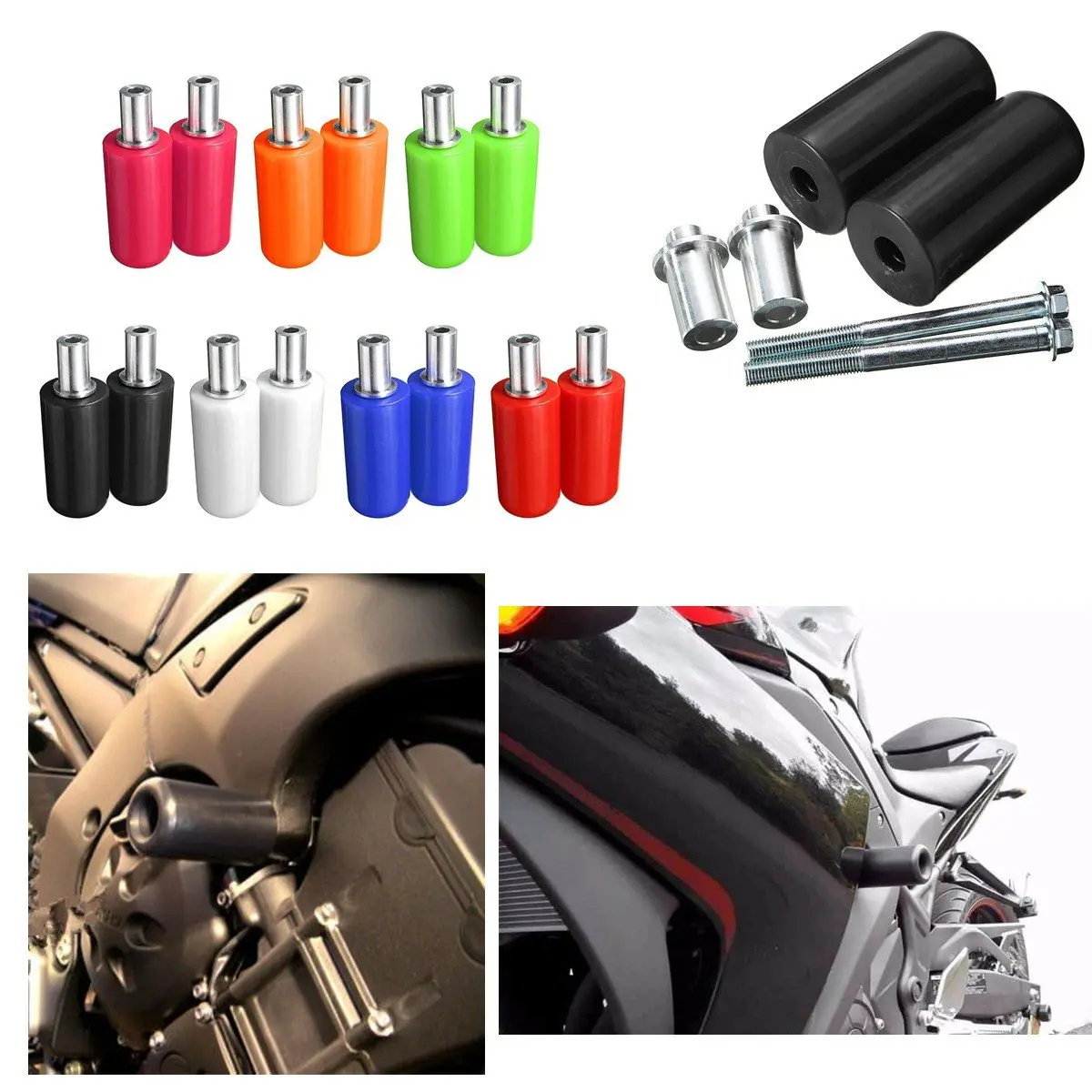 2 шт. болты 10 мм без порезов Рама мотоцикла слайдер защита от ударов для