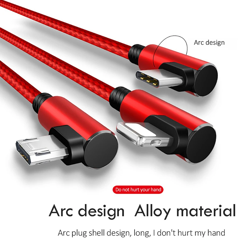 NOHON локоть 3 в 1 Micro usb type-C зарядное устройство с интерфейсом Lightning Кабель для iPhone X 7 8 6 6s Plus для sony samsung длинный зарядный кабель 1,5 м