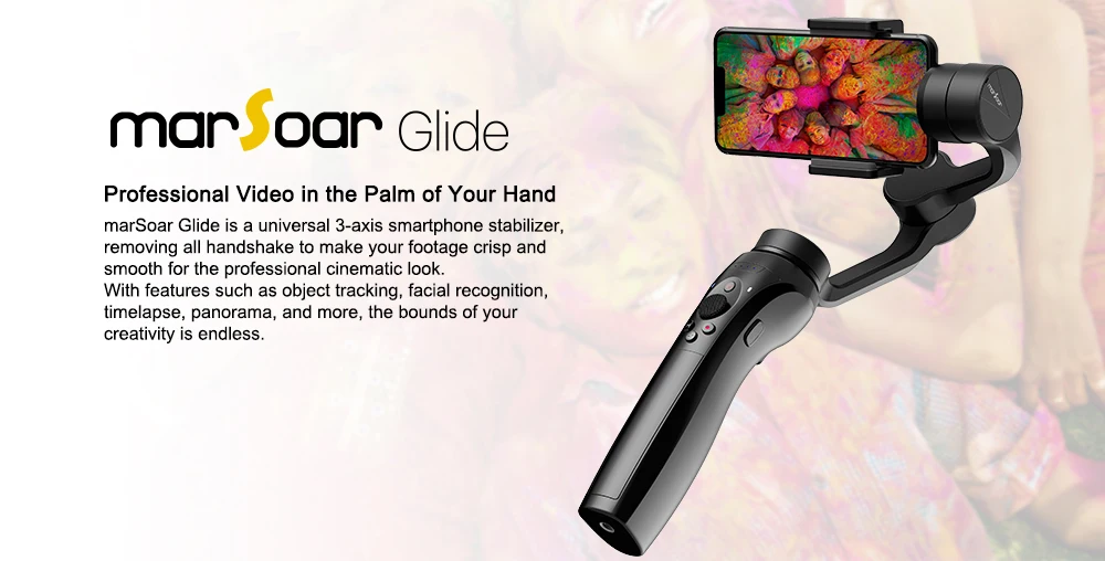 

Emax Marsoar Glide 3-осевой ручной шарнирный стабилизатор для камеры GoPro для дистанционным управлением и съемкой от первого лица смартфон X 8 плюс 7 6 ...