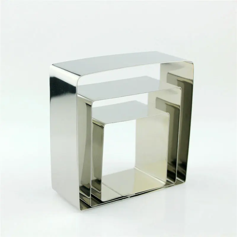 3 шт./компл. квадратная форма из нержавеющей стали для мусса желе помадка резак