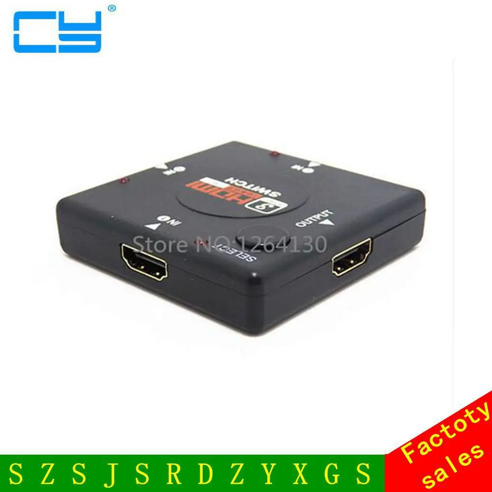 

HDMI Switch 3 Port Switcher Splitter 3 in 1 out Selector Adapter For PS3 PS4 Smart HDTV 1080P for Xbox 360 Game DVD Vedio