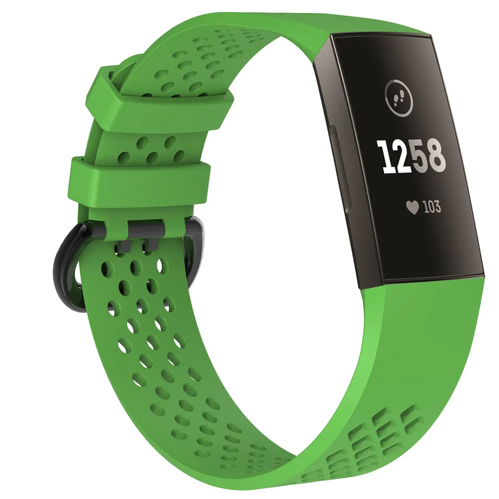 XBERSTAR силиконовый ремешок на запястье для Fitbit Charge 3 Charge3 фитнес-трекер спортивный ремешок для часов Ремешки маленький большой