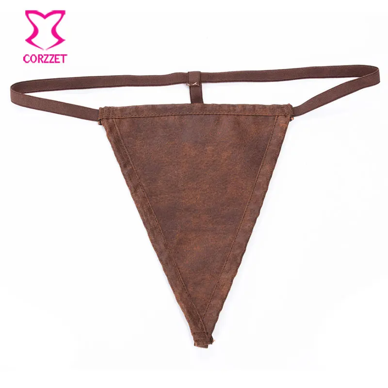 Винтажный Коричневый корсет из искусственной кожи в стиле стимпанк корсеты для