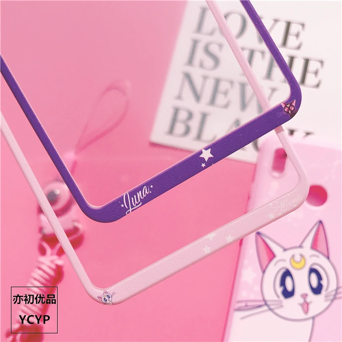 Mate 20 милый чехол Luna cat+ пленка для экрана из закаленного стекла для huawei Nova4/3/3E/P20/P20 pro/P10/P10plus Сейлор Мун чехол