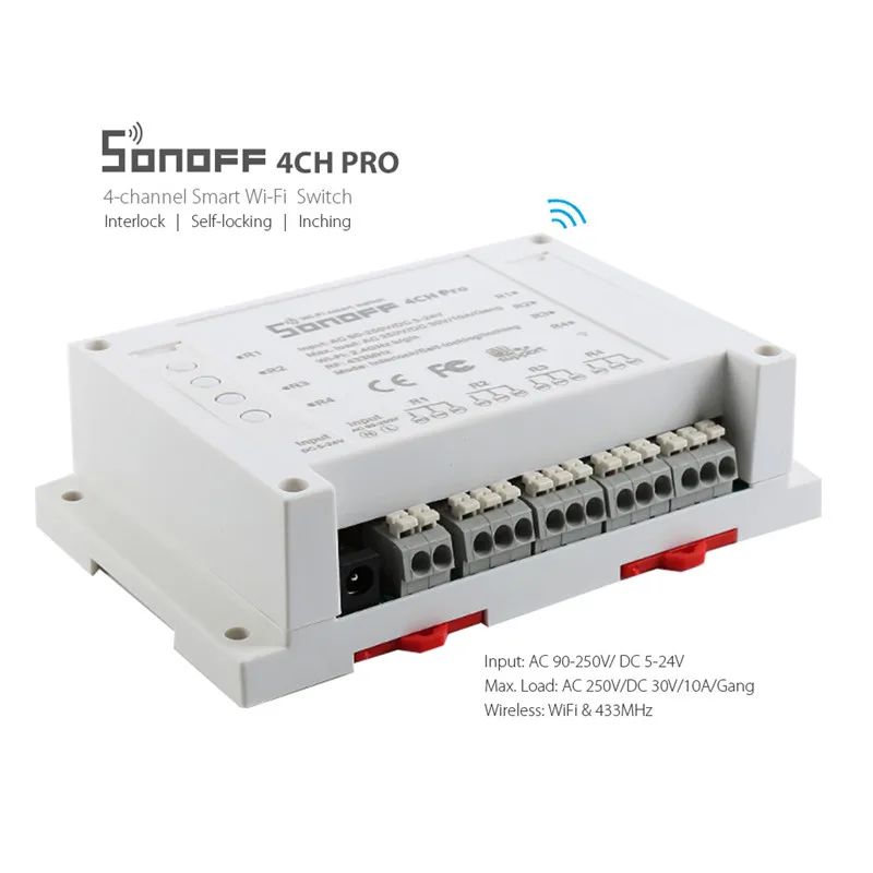 2pcSonoff Pow R2 16A умный Wifi переключатель контроллер с в режиме реального времени измерение энергопотребления устройство «умный дом» через Android IOS