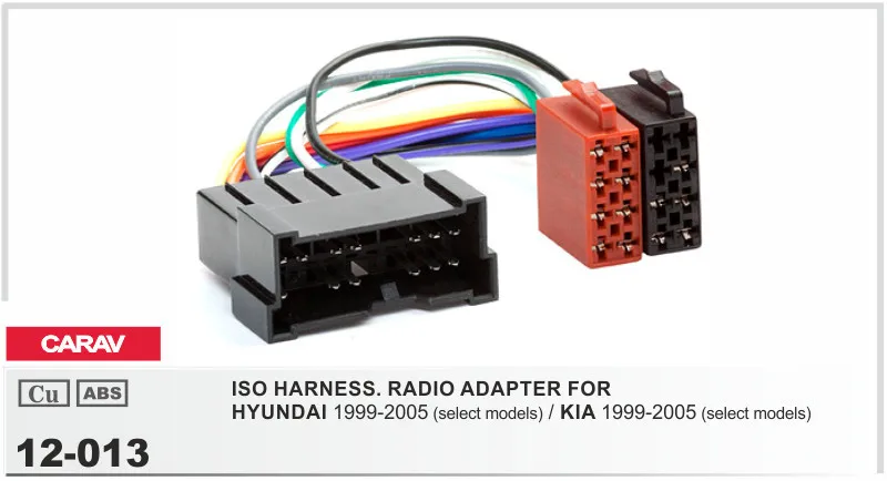 CARAV 12-013 ISO радио жгут проводов адаптер Разъем для HYUNDAI 1998+(выберите модели) для KIA 1994+(выберите модели