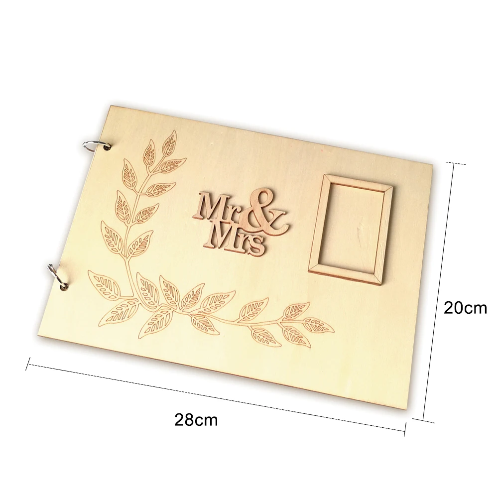 Свадебная Гостевая книга деревянная Персонализированная потрясающая идеальная