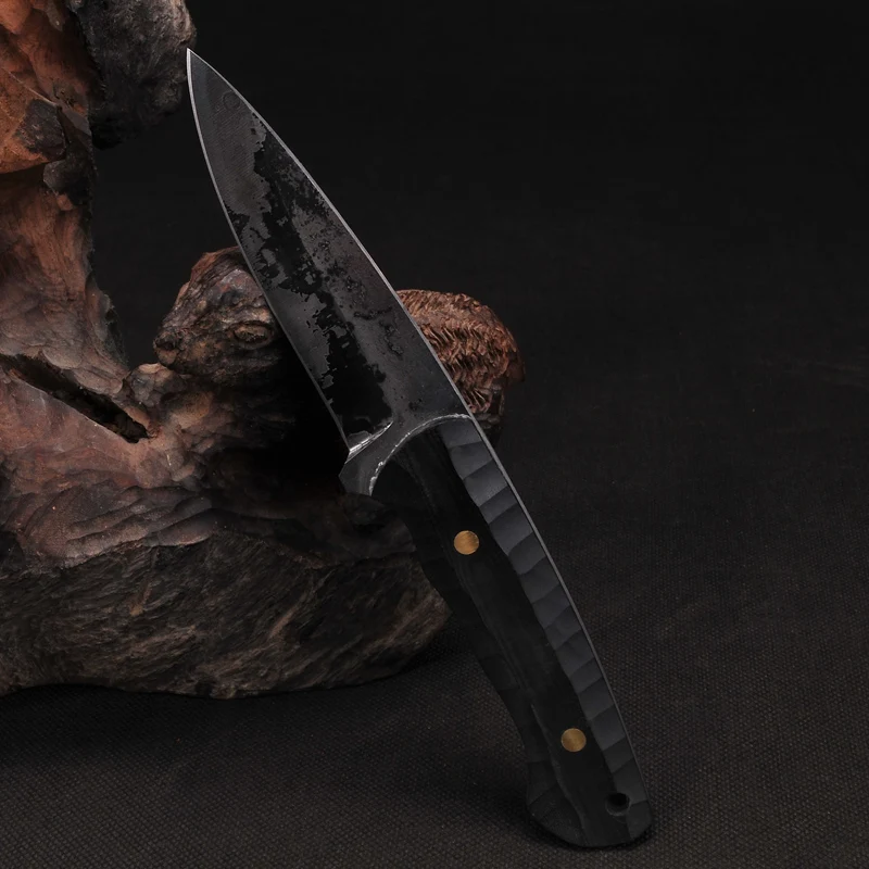 Функциональный китайский короткий меч полностью ручной работы пружинный