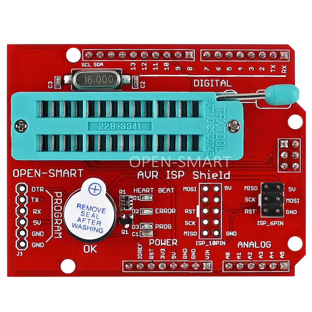 AVR ISP щит горящий загрузчик программист Atmega328P модуль загрузчика с зуммером и светодиодный индикатор для Arduino UNO R3