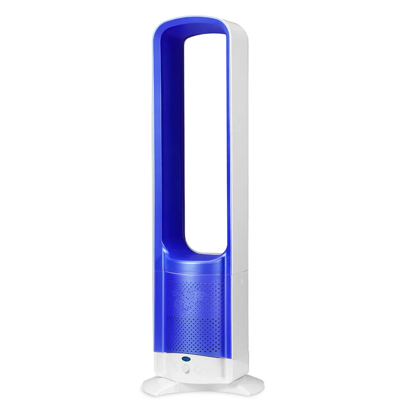 blue Warmtoo ЕС 220 в 32 дюйма Портативный бесшумный вентилятор без лезвия, напольный вентилятор без пузырей, низкий уровень шума - Цвет: blue