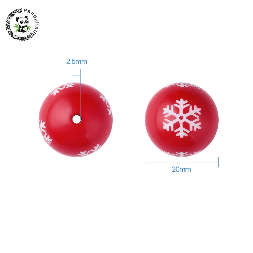 100 шт Круглые акриловые снежинки шаблон бусины для изготовления ювелирных