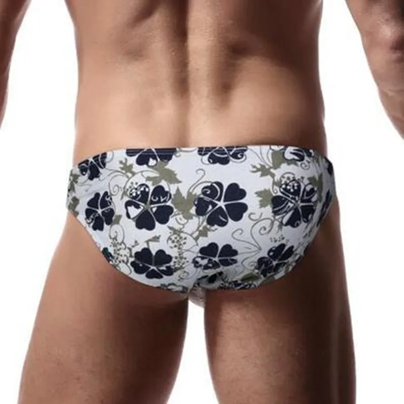 2018 Модные мужские сексуальные трусы с принтом мешочком для пениса нижнее белье