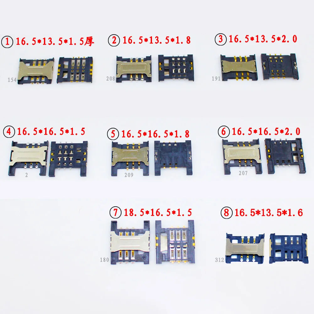 5 шт. 16 5x16 5*13 Новый держатель гнезда для sim карты lenovo A388T xiaomi 2 и других мобильных