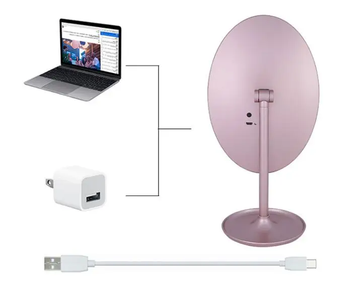 Светодиодный настольный светильник с USB оптовая продажа 3 уровня косметическое
