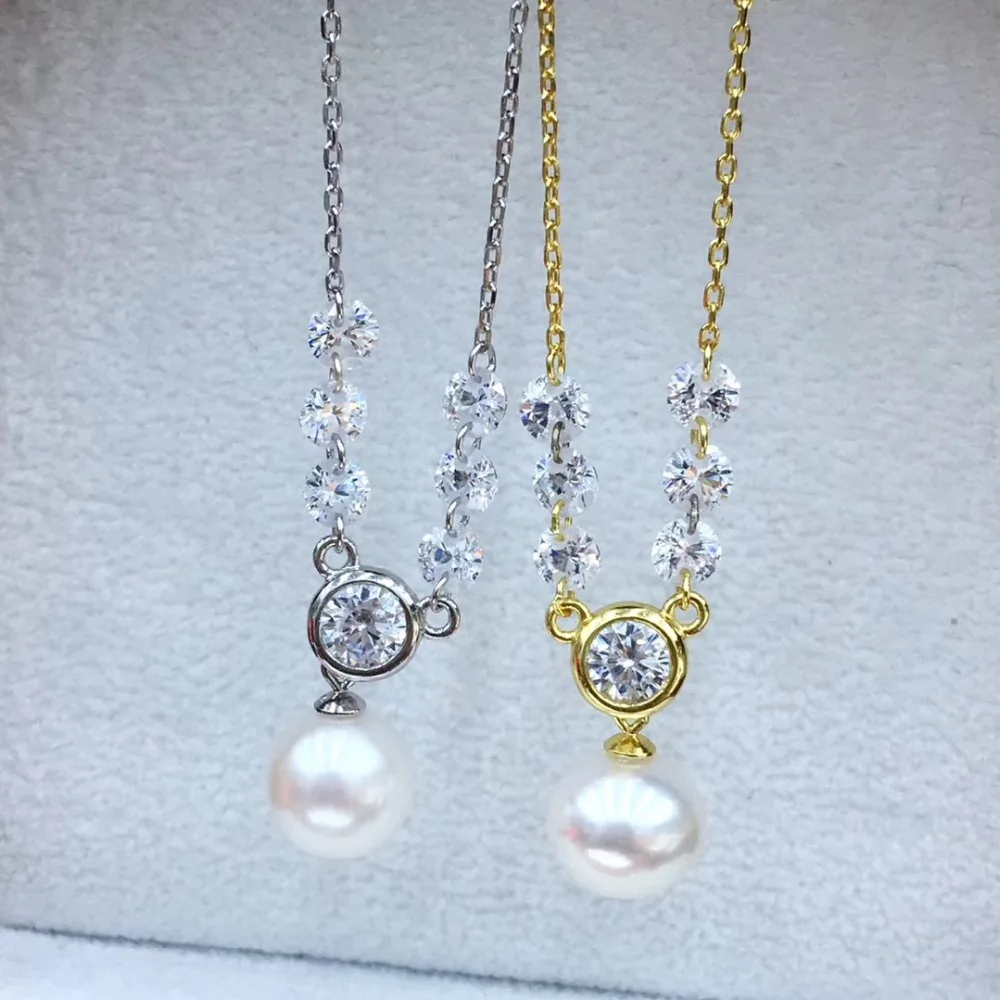 

Hot Jewelry 925 Silver Necklace Chain with Pendant Findings Component Jewelry Parts Fittings for Pearls Corals Jades Stones