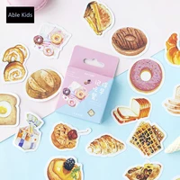 46 pcs pack breakfast bread mini adhesive stickers stick label decoration stickers student office supply kids gift