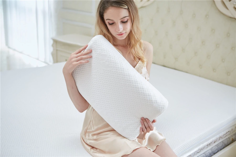 Фиолетовый Латекс 50x30 Таиланд чистый натуральный латекс Ортопедическая подушка для коррекции подростка шеи позвонка Защита Подушка ученика дети
