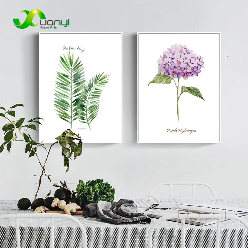 Современные скандинавские листья современное искусство картина один предмет