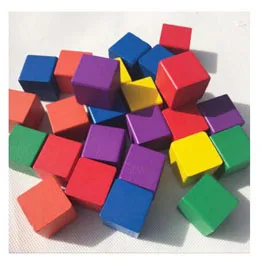 2.5cm---50pcs-C 2 см/2,5 см/3 см цветной/основной цвет деревянные кубики Квадратные блоки Ремесло Ребенок DIY деревянный блок украшения - Цвет: 2.5cm---50pcs-C