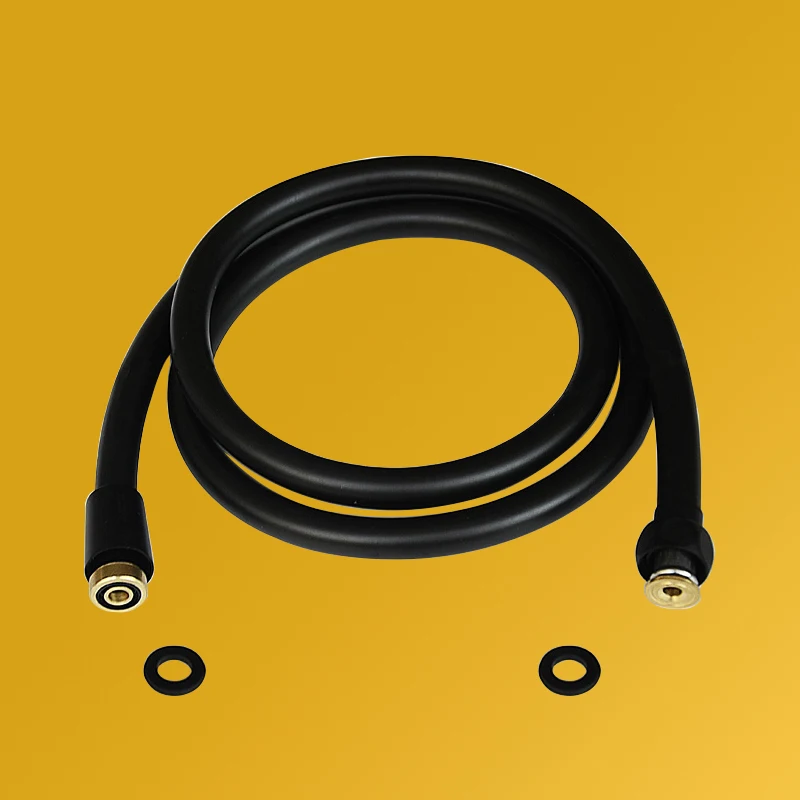 1.5M PVC Hose ПВХ 1,5 м/6" высокого давления черный ПВХ ручной душ, шланг, кронштейн из нержавеющей стали душевой шланг взрывозащищенные трубы аксессуары для ванной комнаты - Цвет: 1.5M PVC Hose